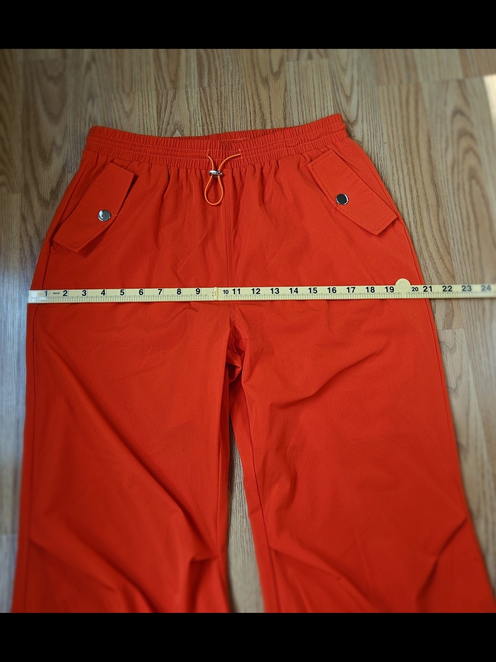 MUY MUY Fancy Collection 2 Piece Cargo Pant Set Orange Crop Top Size L - Picture 8 of 15